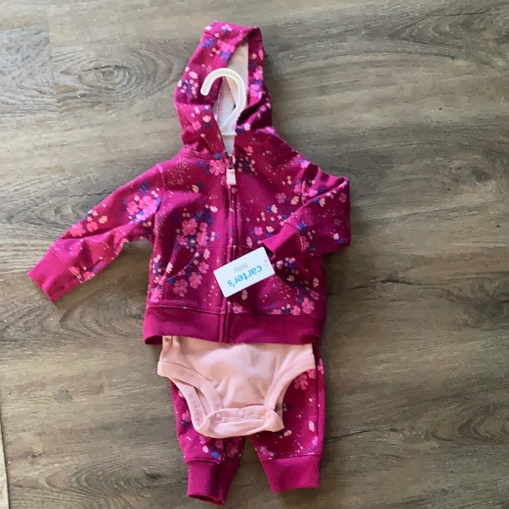 Carter’s baby girl 3 piece sweatsuit